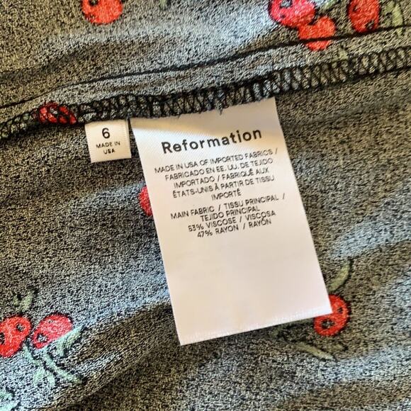NWT Reformation Cherry Print Dress - Picture 13 of 15